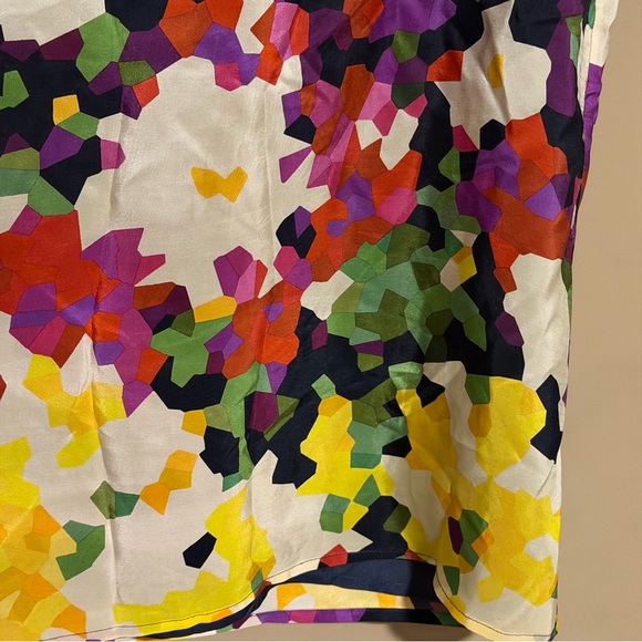 Theory 100% Silk Multicolour Floral Scoop Neck Tank Top size L - Picture 6 of 6